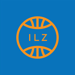 ILZ Basketball Company logo. ILZ Modern Sports logo design for entrepreneur and business. ILZ Team Branding best icon.
