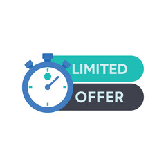 Time limited offer sale countdown timer promotion marketing sign vector