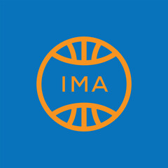 IMA Basketball Company logo. IMA Modern Sports logo design for entrepreneur and business. IMA Team Branding best icon.
