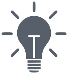 Obraz premium Illuminating Ideas Simple Light Bulb Icon Business Concept