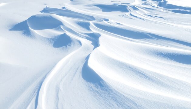Frozen windswept snow patterns