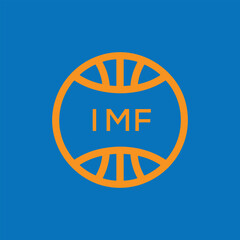 IMF Basketball Company logo. IMF Modern Sports logo design for entrepreneur and business. IMF Team Branding best icon.
