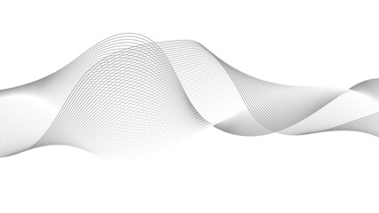 Abstract wave digital element for certificate design. Curved wavy lines design, Abstract vector black and white background with wavy lines