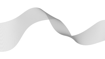 Abstract gray wave element for design, vector illustration,  Abstract wave lines digital element for certificate design.