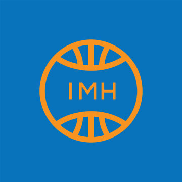 IMH Basketball Company logo. IMH Modern Sports logo design for entrepreneur and business. IMH Team Branding best icon.
