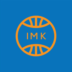 IMK Basketball Company logo. IMK Modern Sports logo design for entrepreneur and business. IMK Team Branding best icon.
