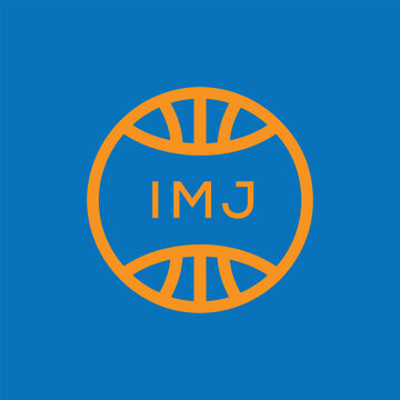 IMJ Basketball Company logo. IMJ Modern Sports logo design for entrepreneur and business. IMJ Team Branding best icon.
