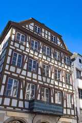 Fototapeta premium Strasbourg in France, old city center with colorful houses