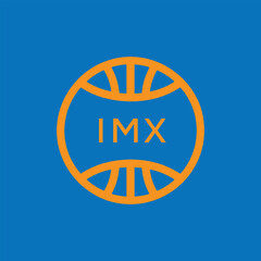 IMX Basketball Company logo. IMX Modern Sports logo design for entrepreneur and business. IMX Team Branding best icon.
