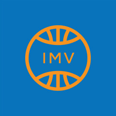 IMV Basketball Company logo. IMV Modern Sports logo design for entrepreneur and business. IMV Team Branding best icon.
