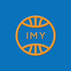 IMY Basketball Company logo. IMY Modern Sports logo design for entrepreneur and business. IMY Team Branding best icon.
