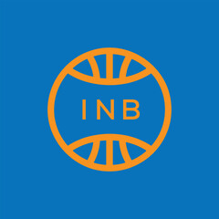 INB Basketball Company logo. INB Modern Sports logo design for entrepreneur and business. INB Team Branding best icon.
