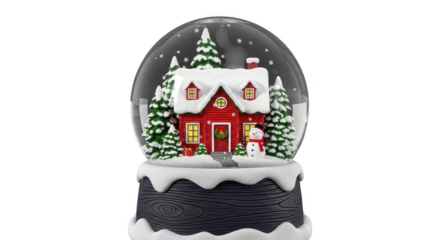 Enchanting Christmas snow globe scene