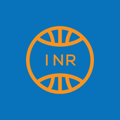 INR Basketball Company logo. INR Modern Sports logo design for entrepreneur and business. INR Team Branding best icon.
