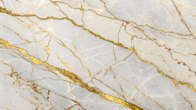 Elegant Gray Marble Texture with Bold Gold Veining
