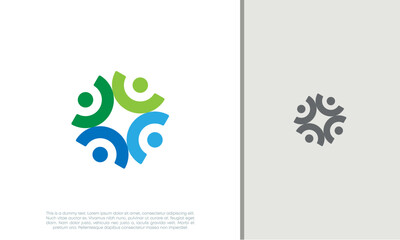 Global Community Logo Icon Elements Template. Community human Logo template vector. Community health care. Abstract Community logo