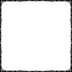 Black and White Square Decorative Frame Vector