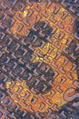old rusty metal plate