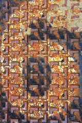 old rusty metal plate