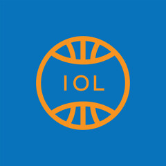 IOL Basketball Company logo. IOL Modern Sports logo design for entrepreneur and business. IOL Team Branding best icon.
