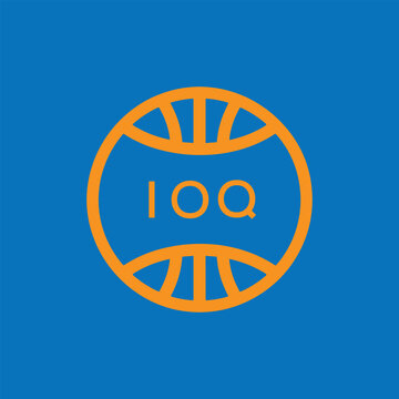 IOQ Basketball Company logo. IOQ Modern Sports logo design for entrepreneur and business. IOQ Team Branding best icon.
