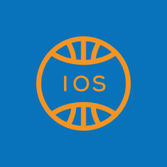 IOS Basketball Company logo. IOS Modern Sports logo design for entrepreneur and business. IOS Team Branding best icon.

