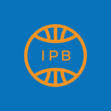 IPB Basketball Company logo. IPB Modern Sports logo design for entrepreneur and business. IPB Team Branding best icon.
