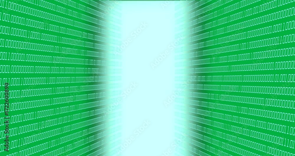 Poster animation of data processing on transparent background
