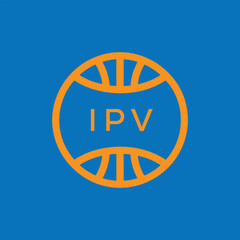 IPV Basketball Company logo. IPV Modern Sports logo design for entrepreneur and business. IPV Team Branding best icon.
