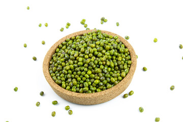 Mung Beans Styled On Clean White Background