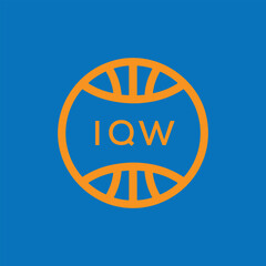 IQW Basketball Company logo. IQW Modern Sports logo design for entrepreneur and business. IQW Team Branding best icon.
