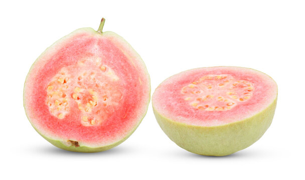red guava isolated on transparent png ( image from camera)