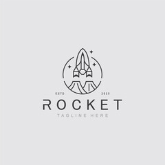 Rocket Logo Design template technology Design Concept