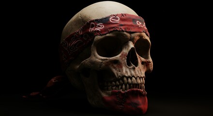 Fototapeta premium Skull with bandana