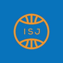 ISJ Basketball Company logo. ISJ Modern Sports logo design for entrepreneur and business. ISJ Team Branding best icon.
