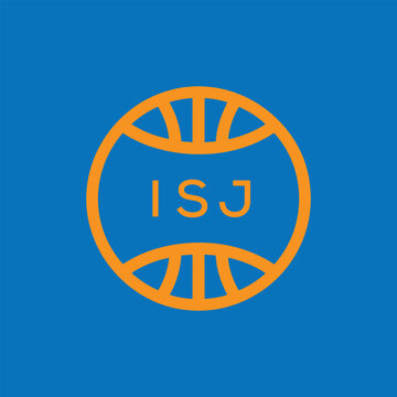 ISJ Basketball Company logo. ISJ Modern Sports logo design for entrepreneur and business. ISJ Team Branding best icon.
