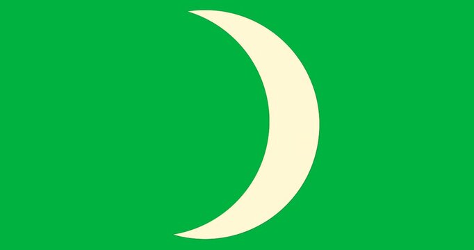 stylized crescent moon graphic floating over transparent background, showing minimal tech design