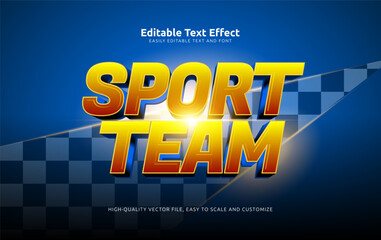 sport team editable text effect