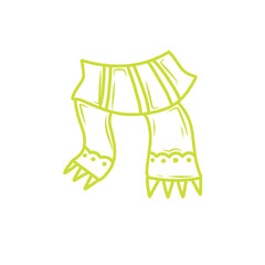 handdrawn winter scarf