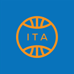 ITA Basketball Company logo. ITA Modern Sports logo design for entrepreneur and business. ITA Team Branding best icon.
