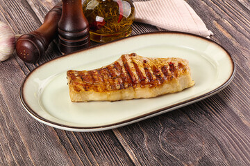 Tasty hot grilled pork loin