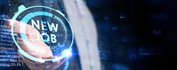 Business, Technology, Internet and network concept: New Job.