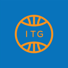 ITG Basketball Company logo. ITG Modern Sports logo design for entrepreneur and business. ITG Team Branding best icon.
