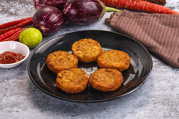 Fried potato crispy golden hash brown