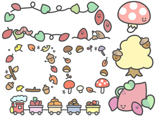 Cute Autumn Letter Frame Set