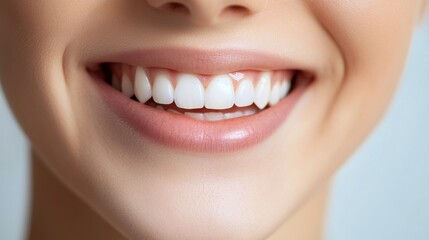 Obraz premium Happy young Caucasian woman smiling in indoor studio