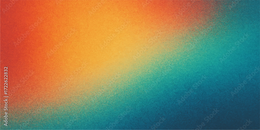 Poster a bright and colorful geometric pattern illustration with a rainbow spectrum of shapes and texture