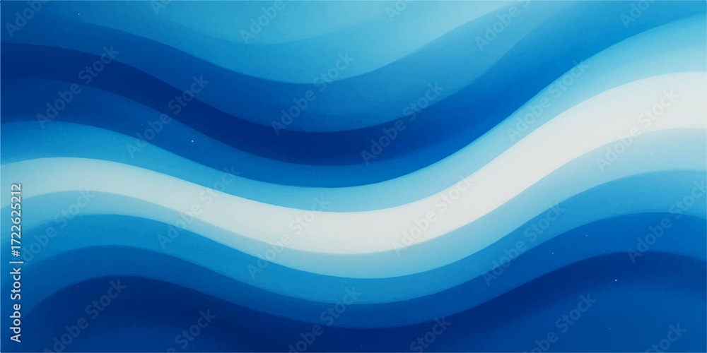 Aufkleber abstract flowing blue waves create a fluid and wavy motion, a dynamic backdrop for a modern business