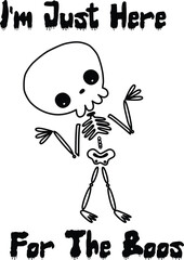 funny skeleton saying boo vector make you laugh