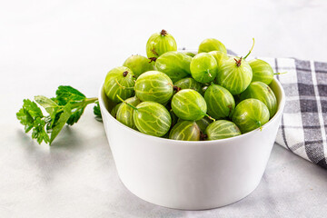 Ripe sweet juicy green gooseberry